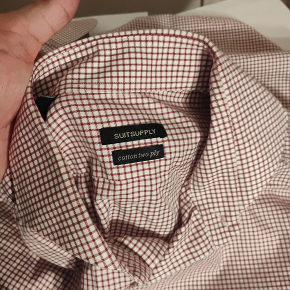 SUIT SUPPLY Two Ply Cotton Shirt Mens 16 - Picture 1 of 9